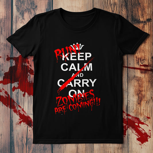 Keep Calm & Run! Zombies Are Coming T-Shirt