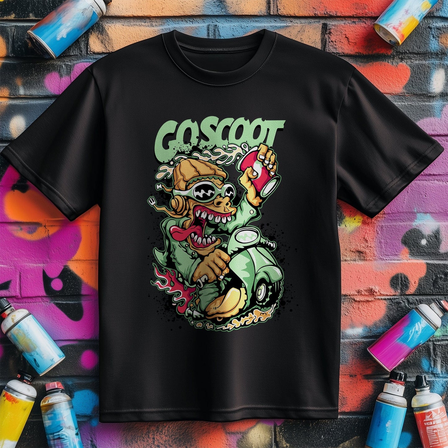 Go Scoot Zombie Motorcycle T-Shirt