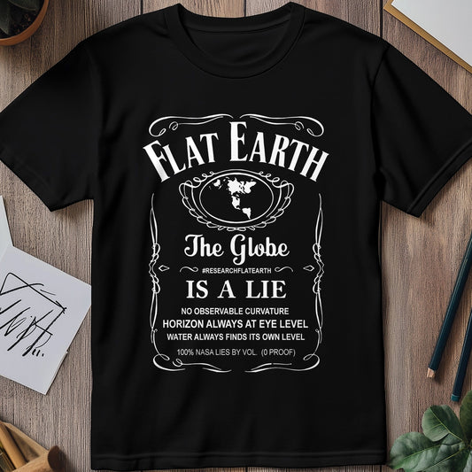 Flat Earth Lies T-Shirt - Funny &