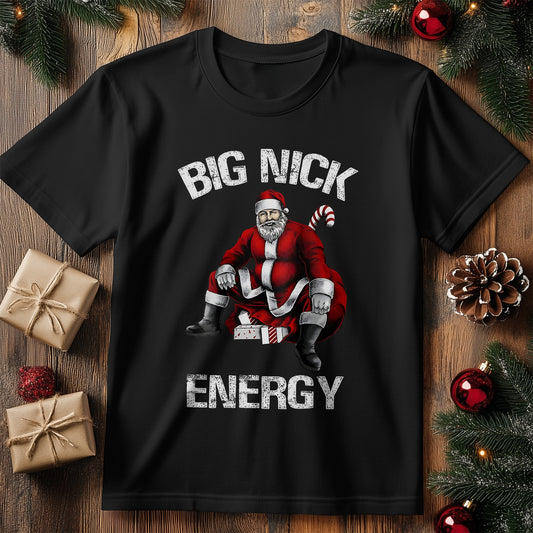 Big Nick Energy Funny Santa T-Shirt