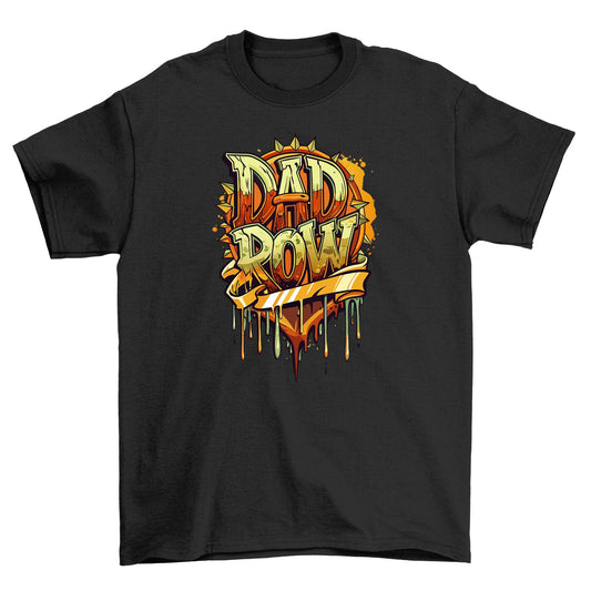 Dad Row Heart Graffiti Tee Funny