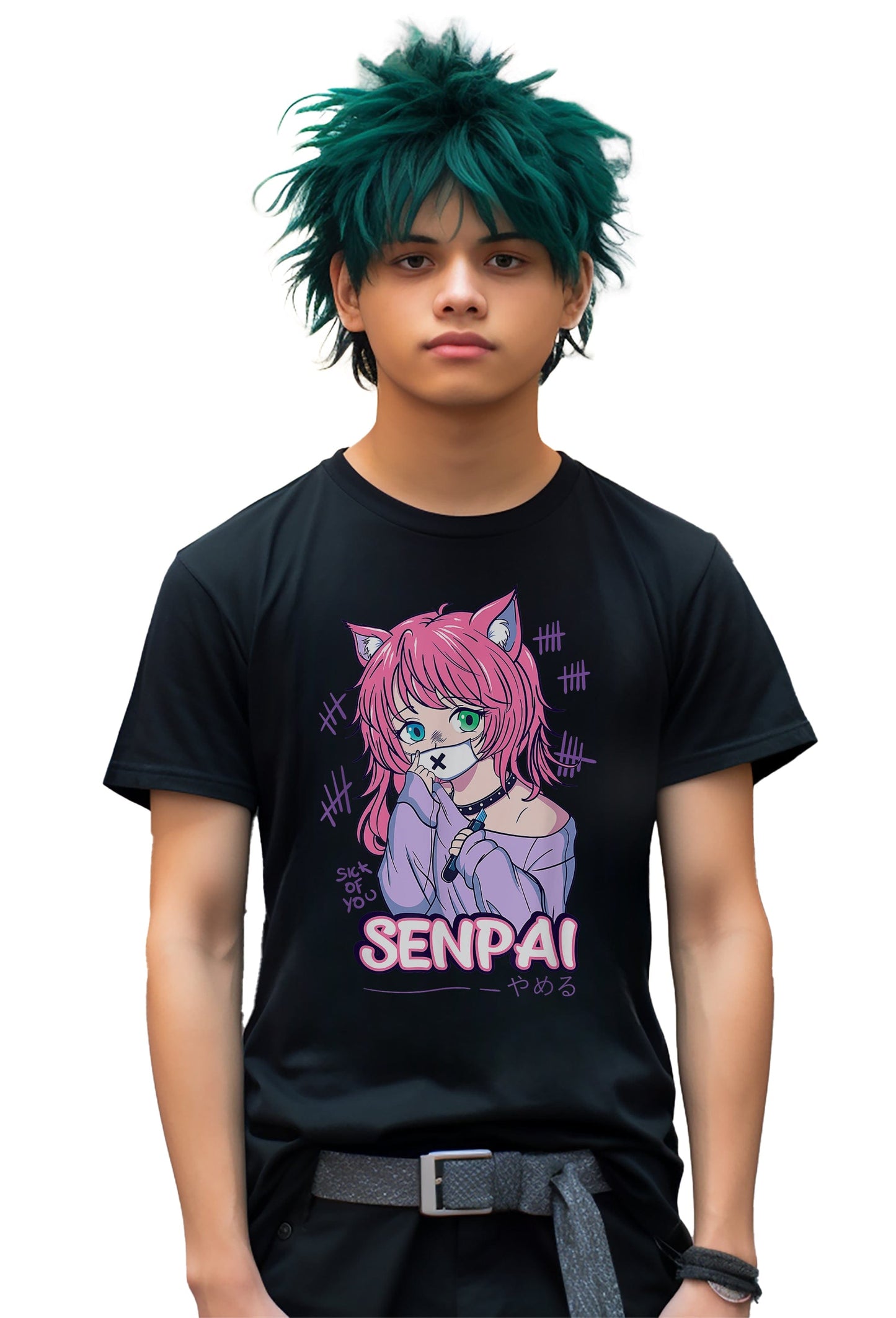 Kawaii Anime Neko Girl T-Shirt