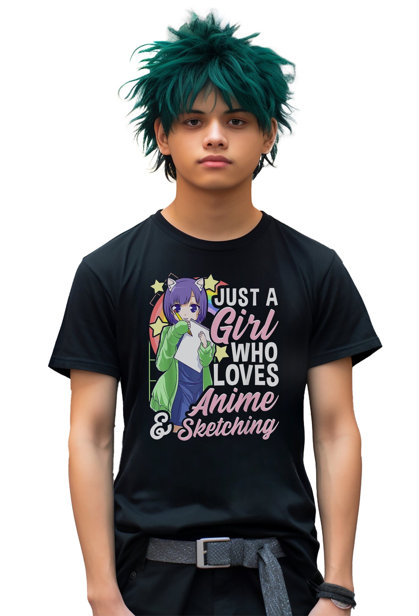 Anime Girl T-Shirt Just A Girl Who Loves Drawing Anime