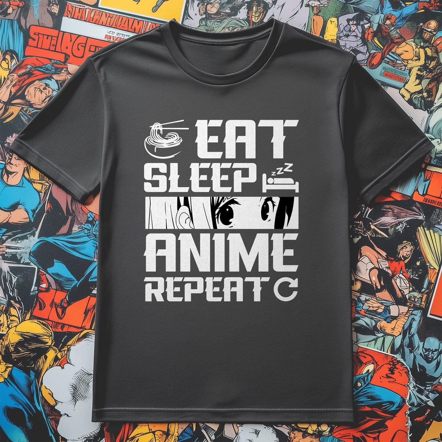 Eat Sleep Anime Repeat 3 T-shirt -