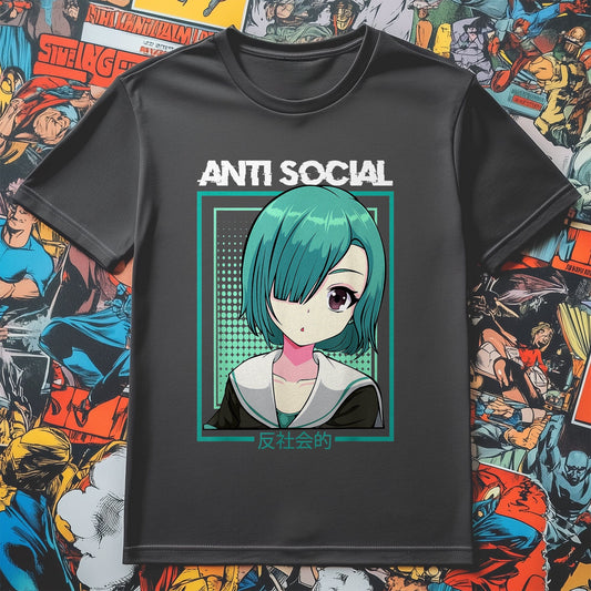 Anti-Social Anime Girl Kawaii T-Shirt