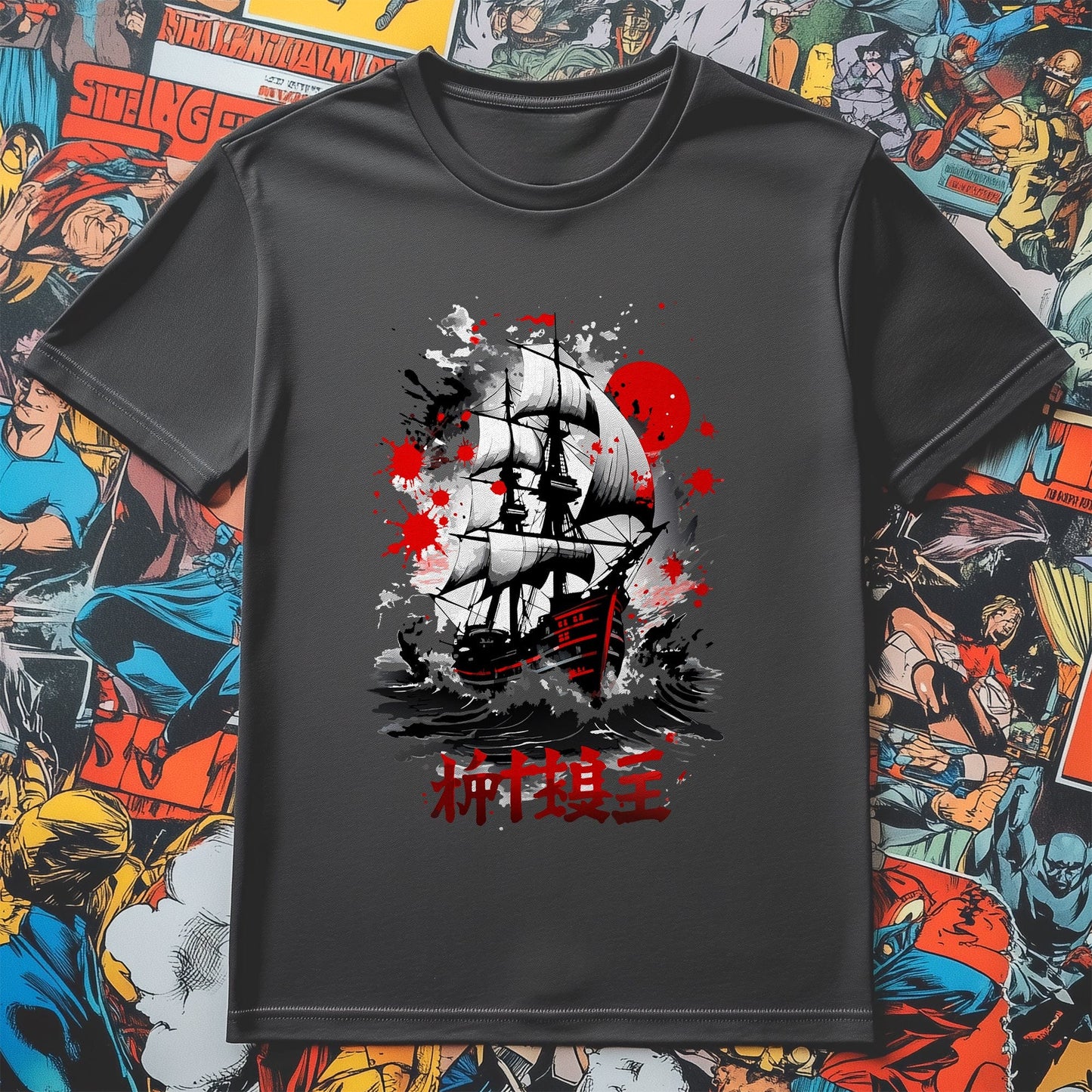 Black Ship Anime T-shirt