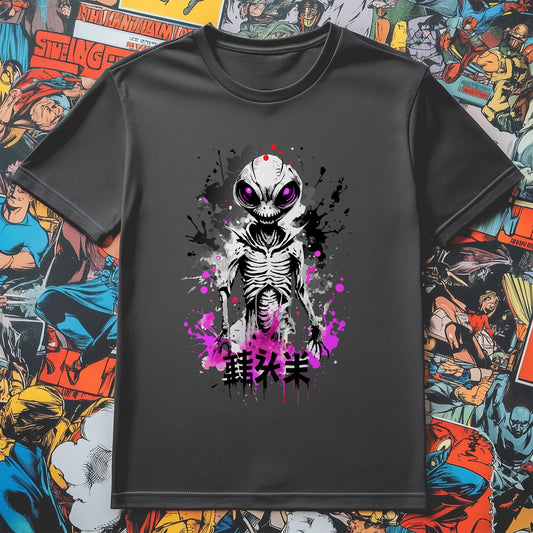 Alien Anime Skeleton T-Shirt