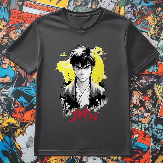 Yellow Sun Anime Man T-shirt