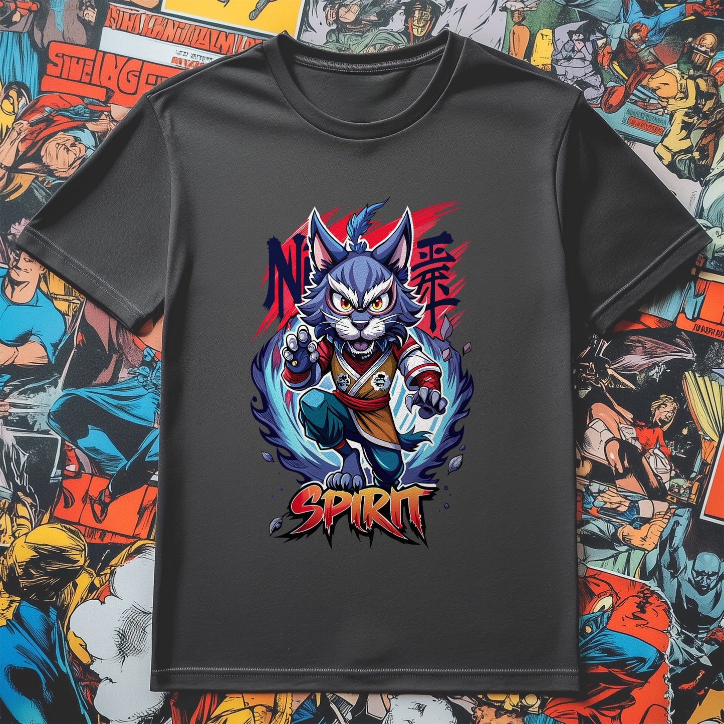 Spirit Cat Anime T-Shirt