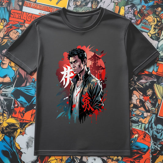 Red Sun Anime Fighter T-shirt