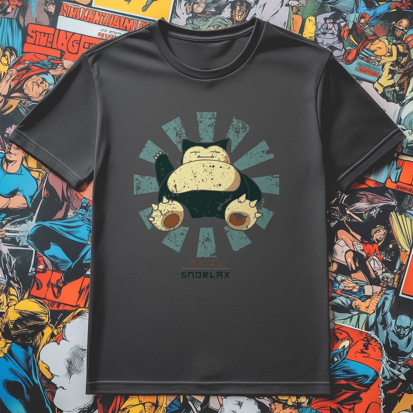 Snorlax Anime Circle T-Shirt