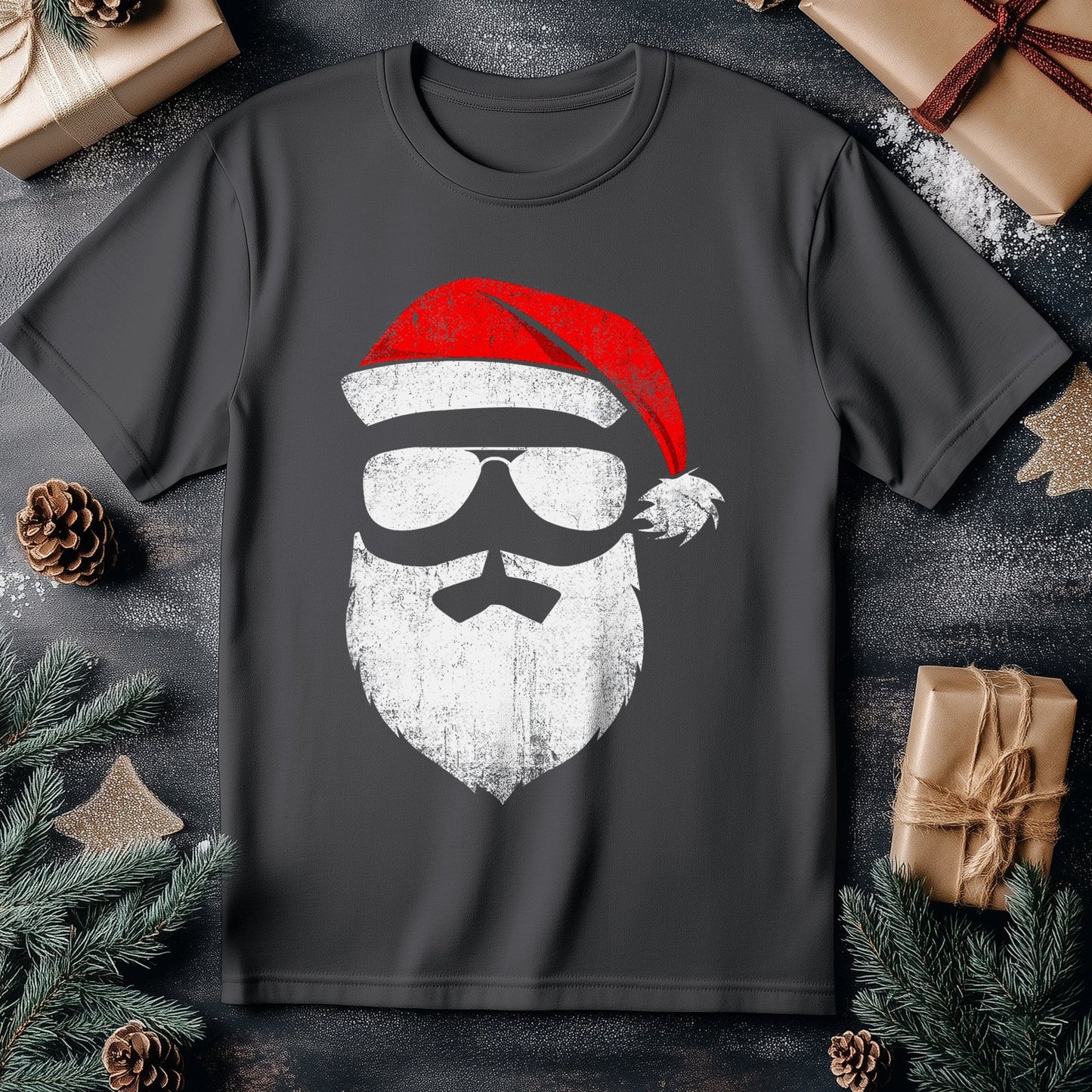 Funny Santa Claus Sunglasses T-Shirt