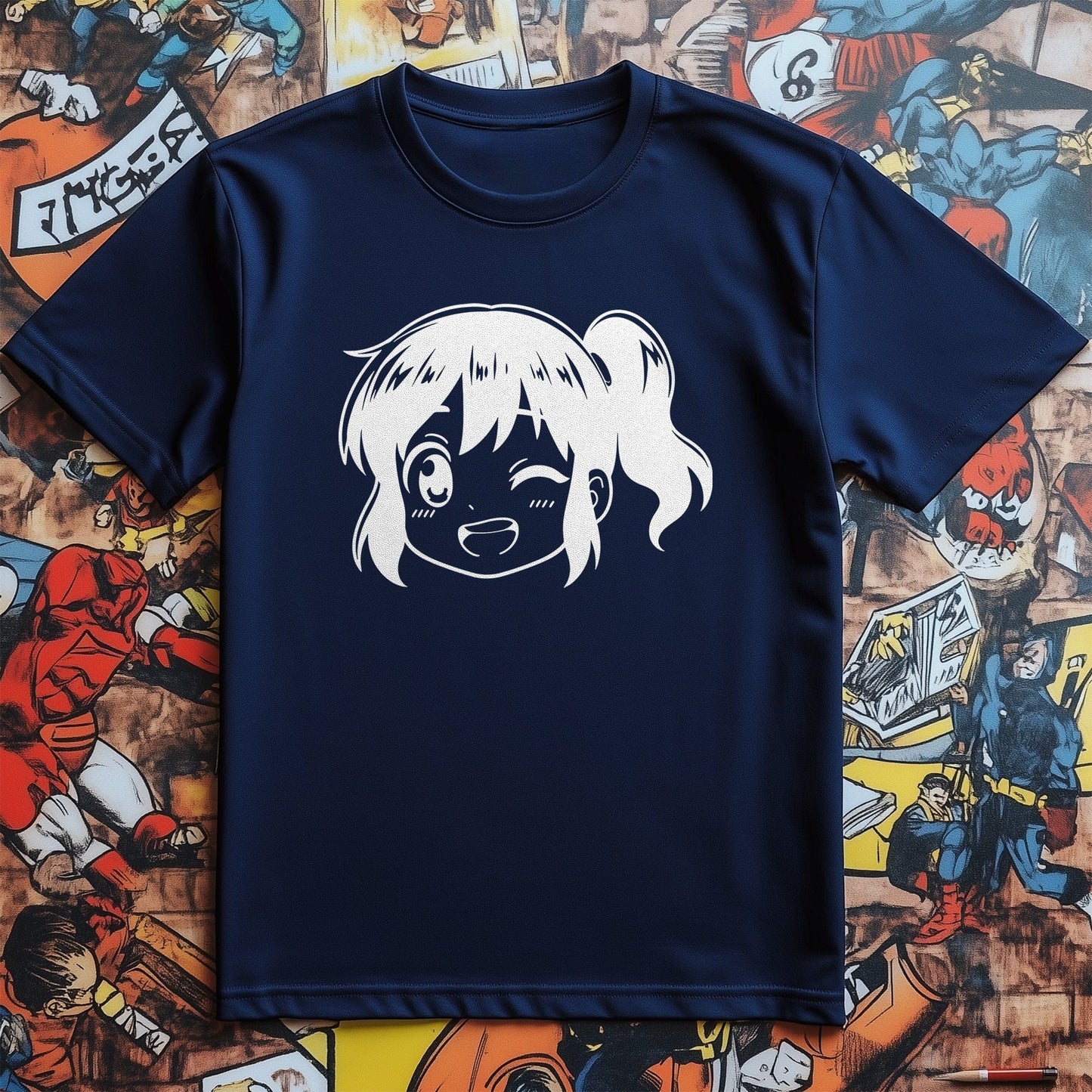 Anime Face Girl T-shirt - Adorable &