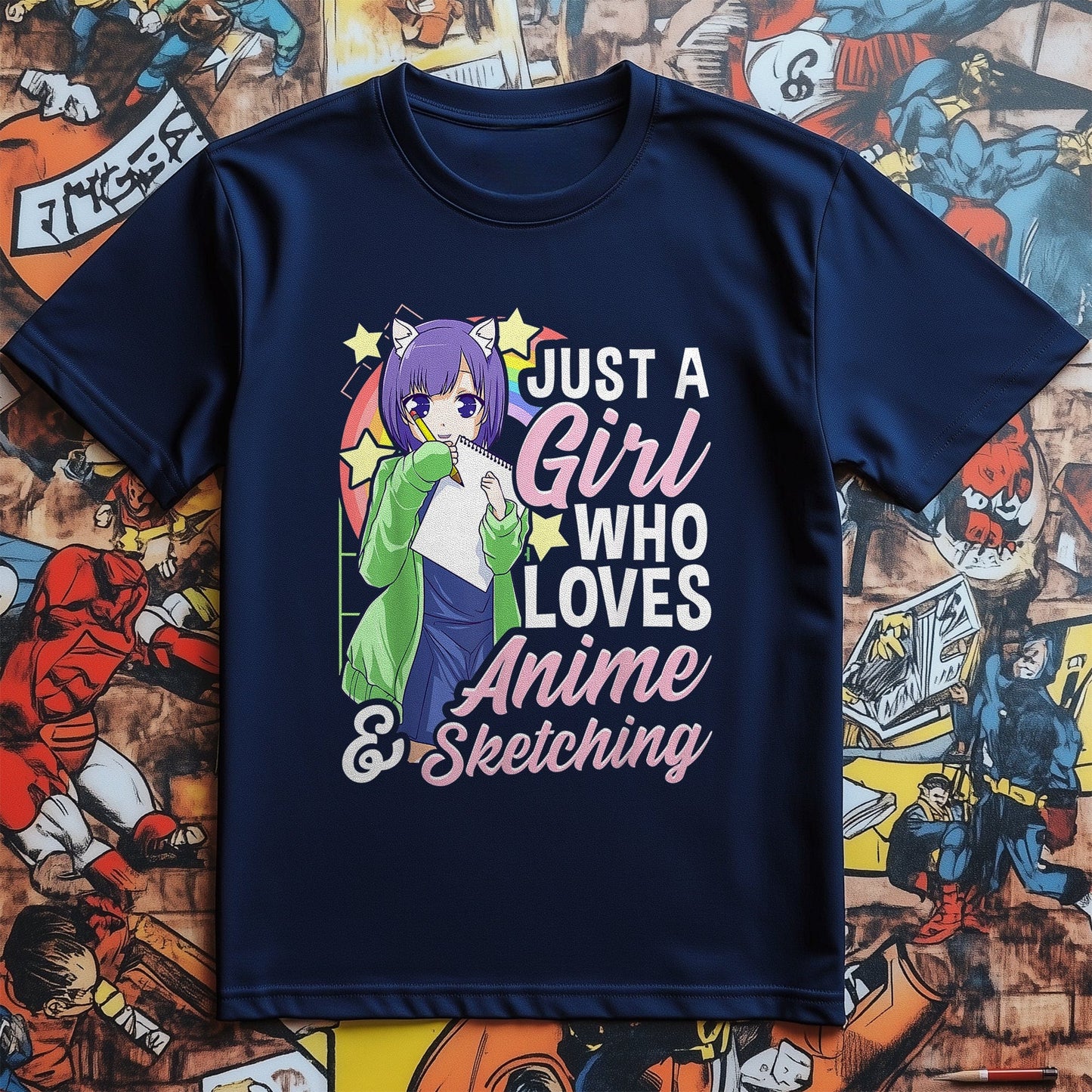 Anime Girl T-Shirt Just A Girl Who Loves Drawing Anime