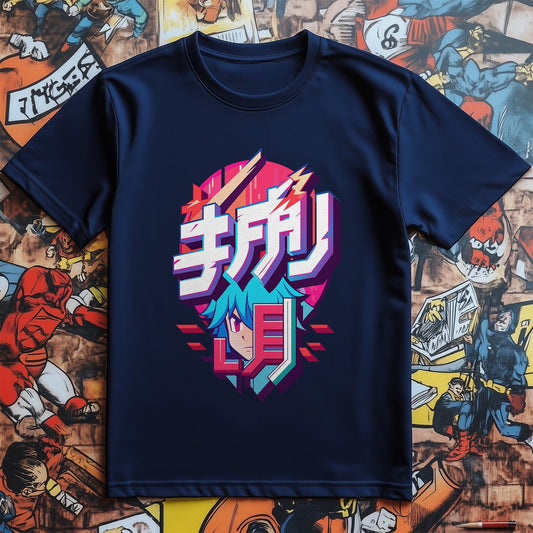 Anime Cartoon Text T-shirt