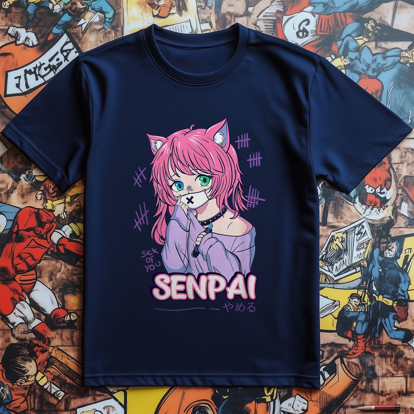 Kawaii Anime Neko Girl T-Shirt