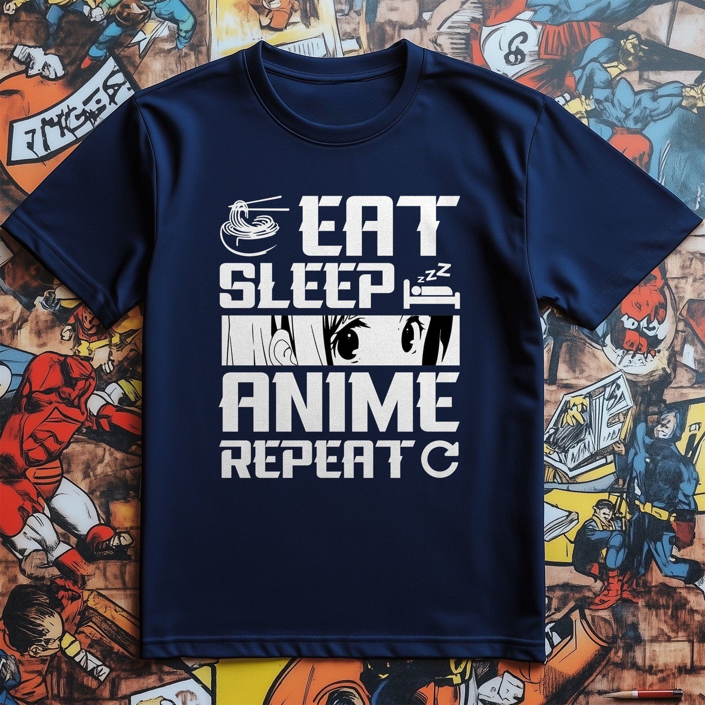 Eat Sleep Anime Repeat 3 T-shirt -