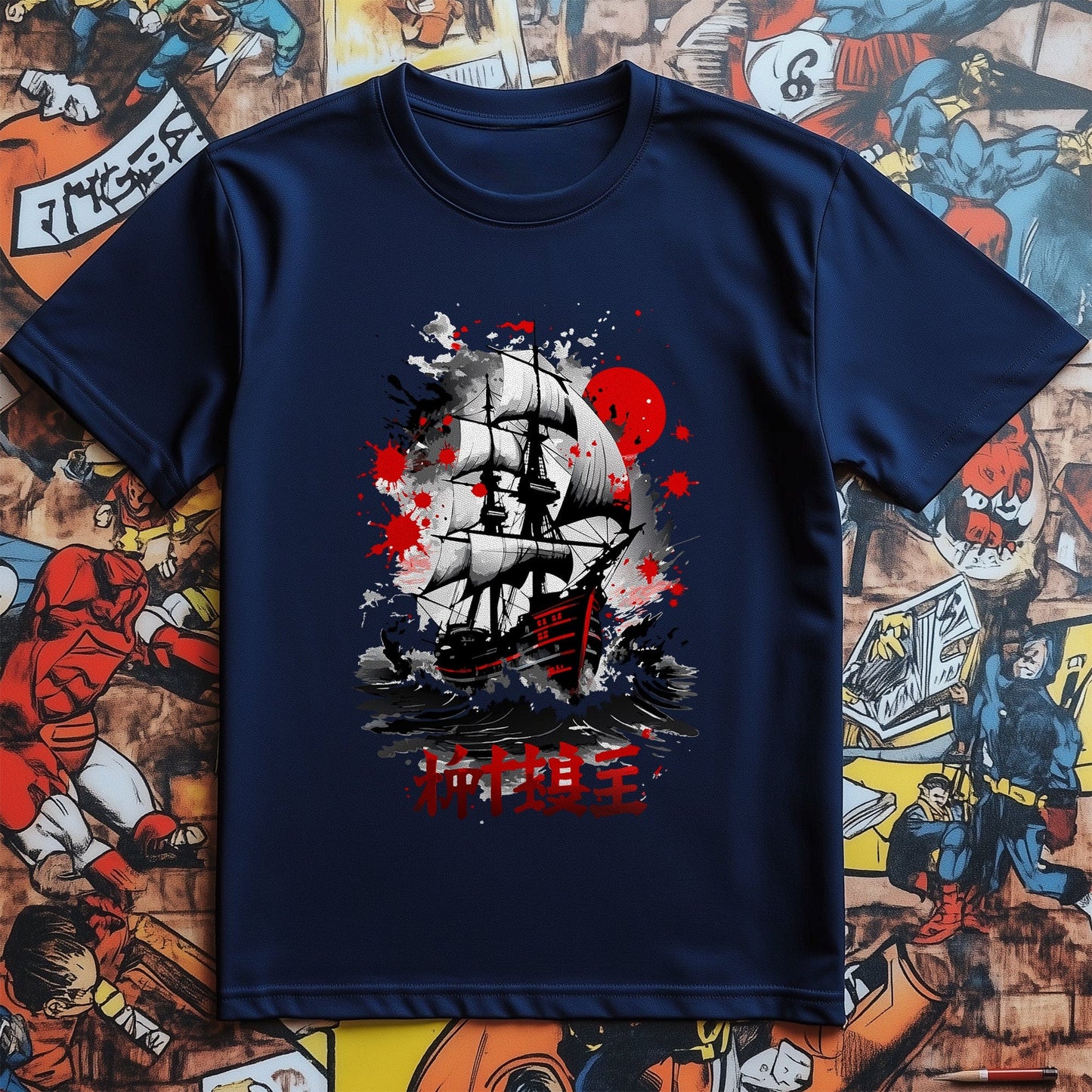 Black Ship Anime T-shirt