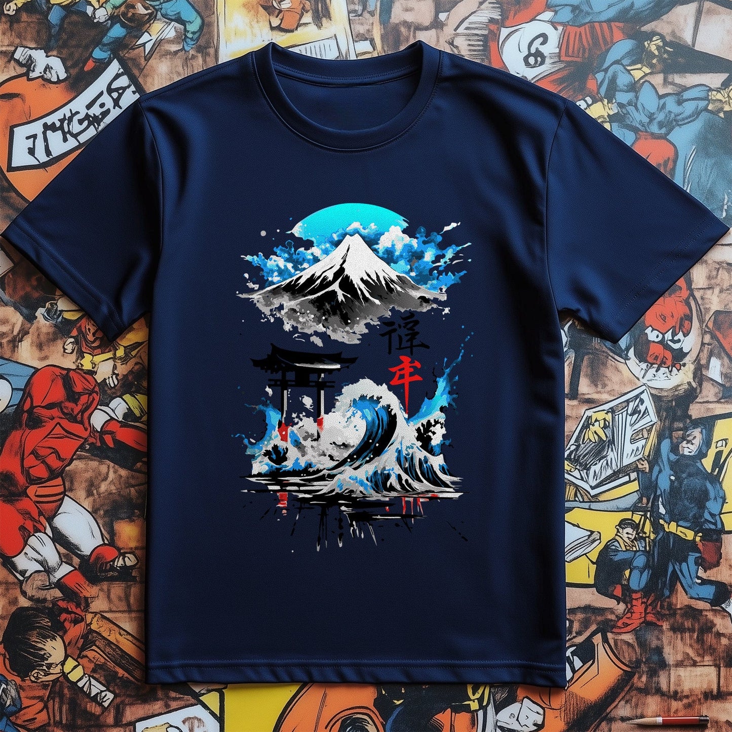 Mountain Water Anime T-shirt