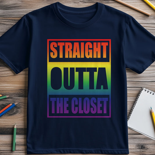 Straight Outta Closet Funny T-Shirt