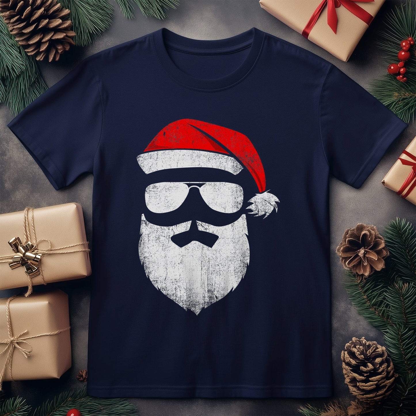 Funny Santa Claus Sunglasses T-Shirt