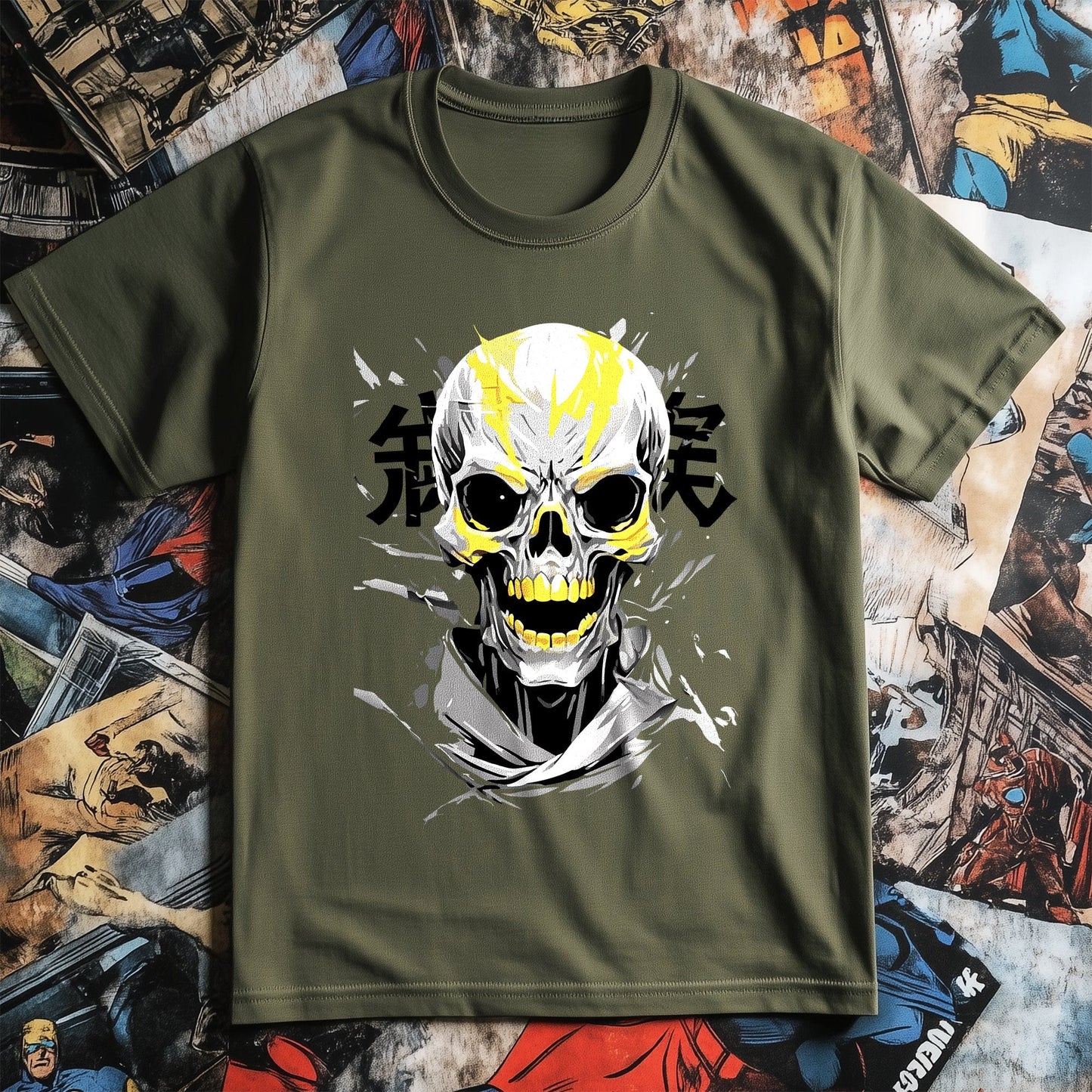 Scary Anime Skull T-Shirt