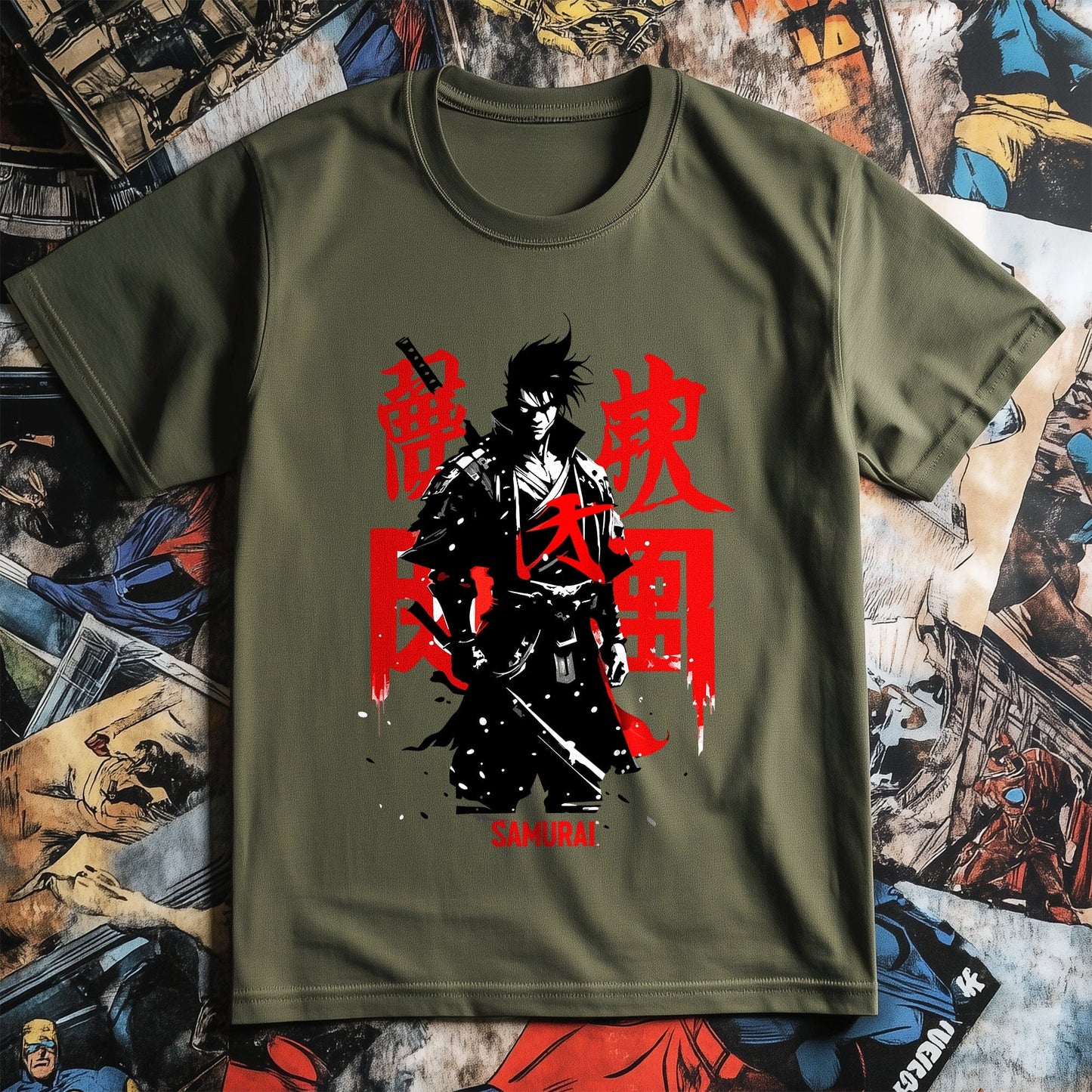 Samurai Warrior Anime T-Shirt