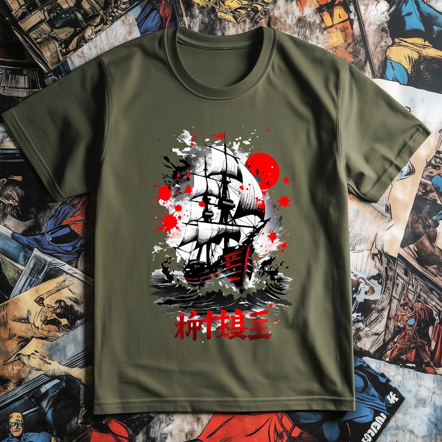 Black Ship Anime T-shirt