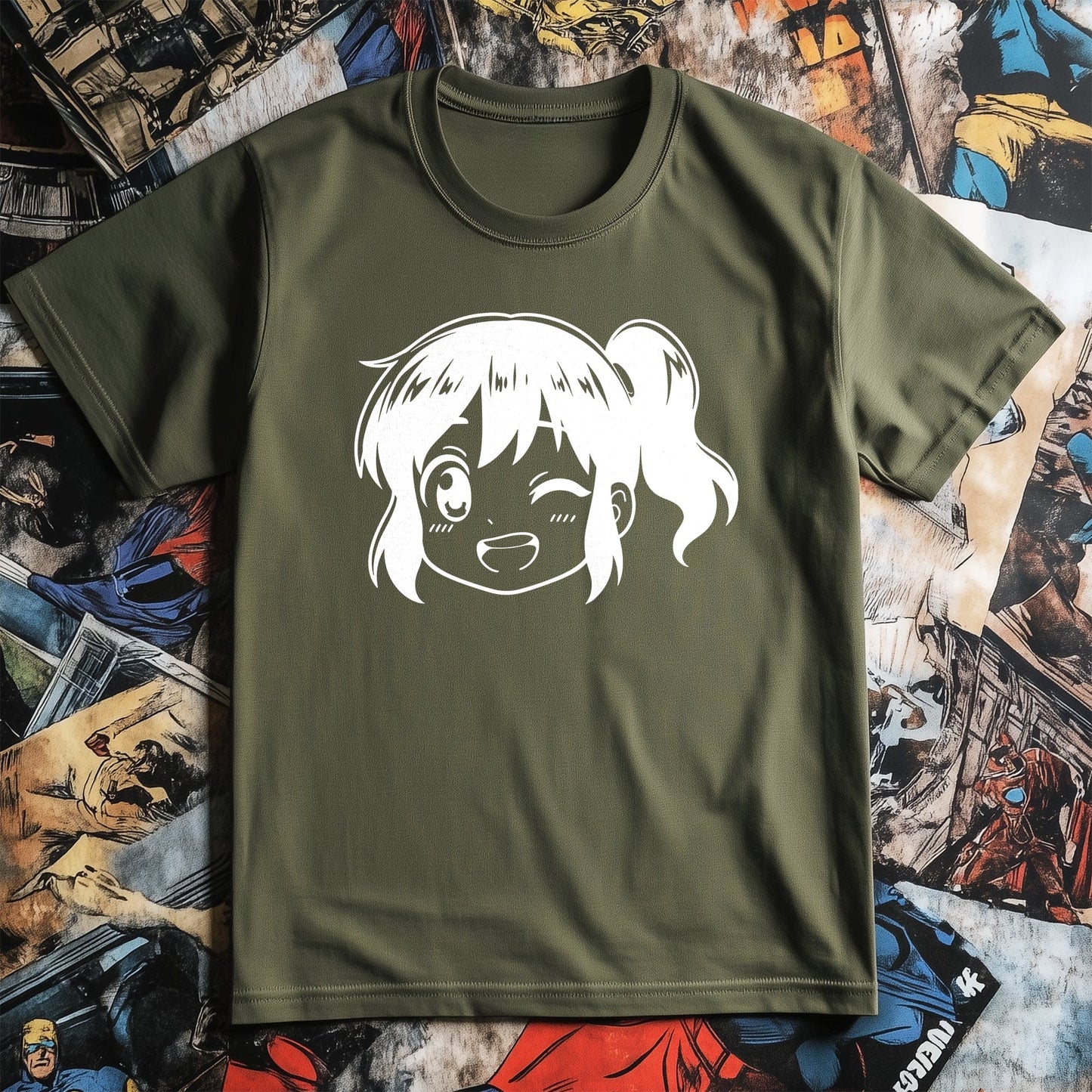 Anime Face Girl T-shirt - Adorable &