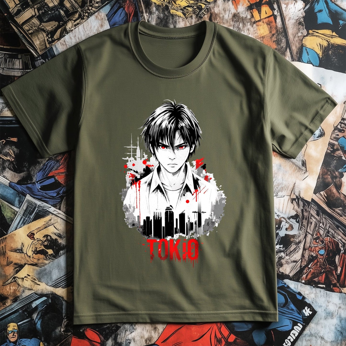 Tokio Anime Man t-shirt Bloody