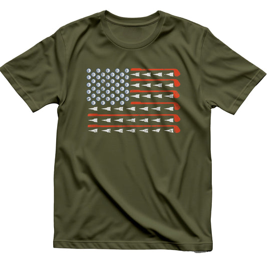 American Flag Golf T-Shirt