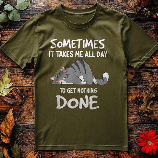 Funny Cat Lazy Joke T-shirt