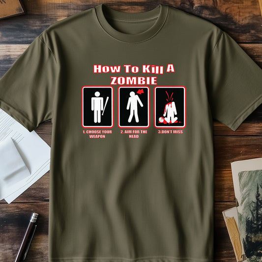 How to Kill a Zombie t-shirt