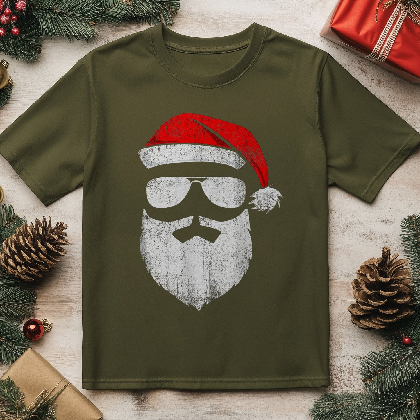 Funny Santa Claus Sunglasses T-Shirt