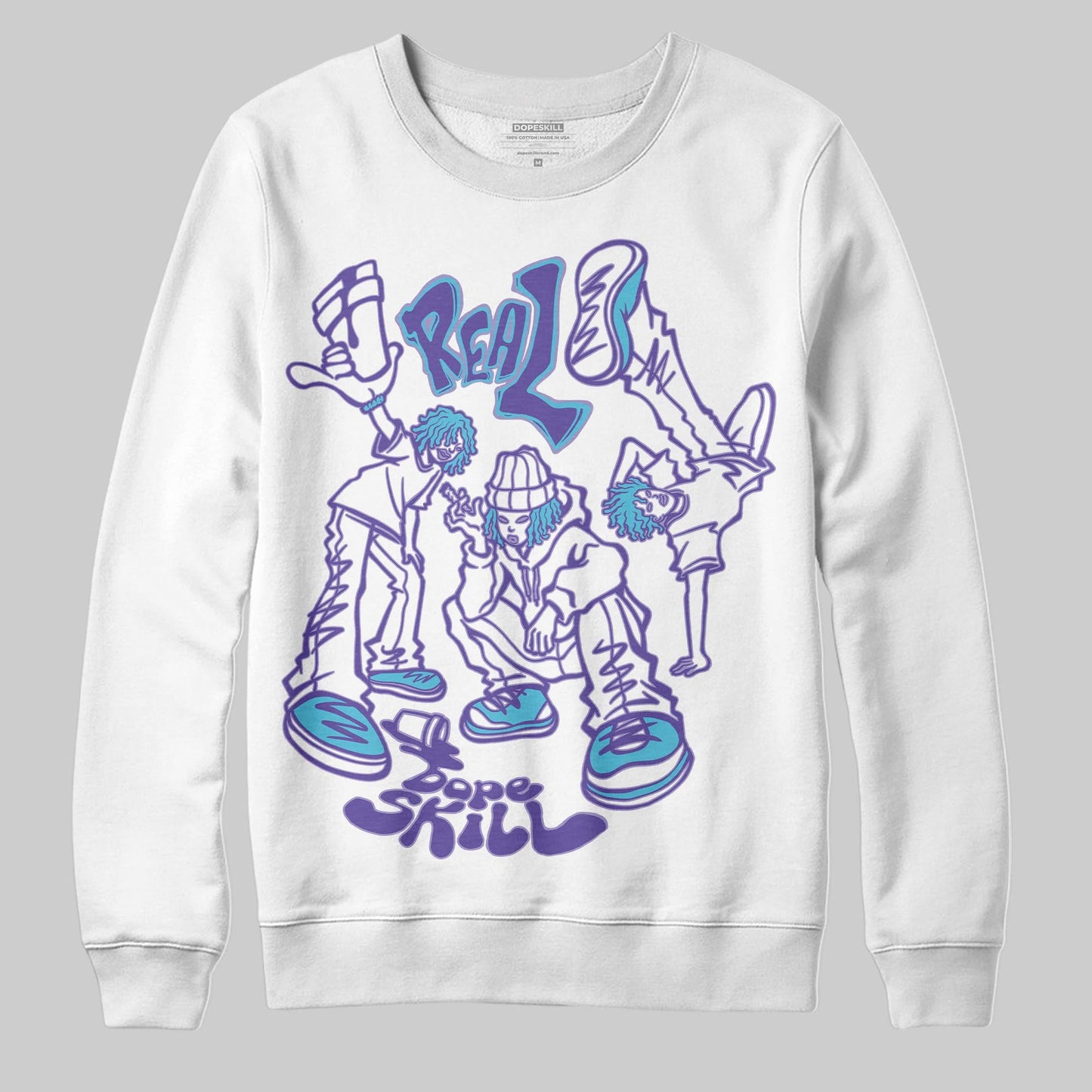Aqua 8s DopeSkill Sweatshirt Real Y2K Players Graphic