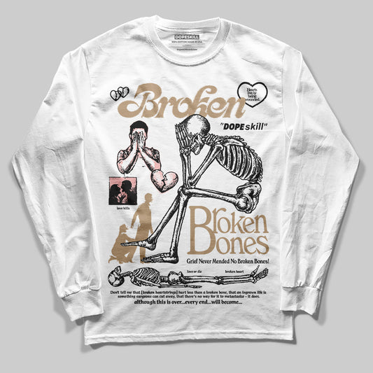 AIR FORCE 1 LINEN DopeSkill Long Sleeve T-Shirt Broken Bones Graphic