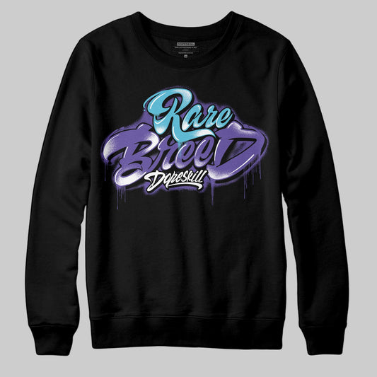 Aqua 8s DopeSkill Sweatshirt Rare Breed Type Graphic