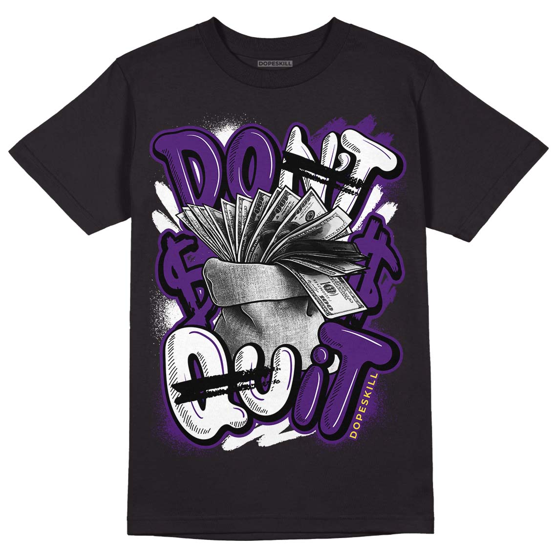 Field Purple 12s DopeSkill T-Shirt Don't Quit Graphic