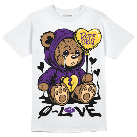 Field Purple 12s DopeSkill T-Shirt Broken Bear Graphic
