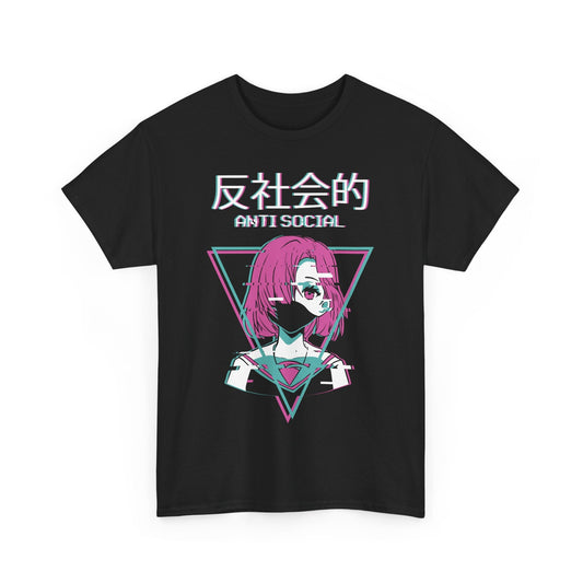 Antisocial Shirt Anime Girl Graphic Tee