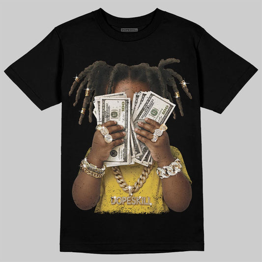 Black Tour Yellow AJ 4 Thunder DopeSkill T-Shirt Rich Youth Graphic