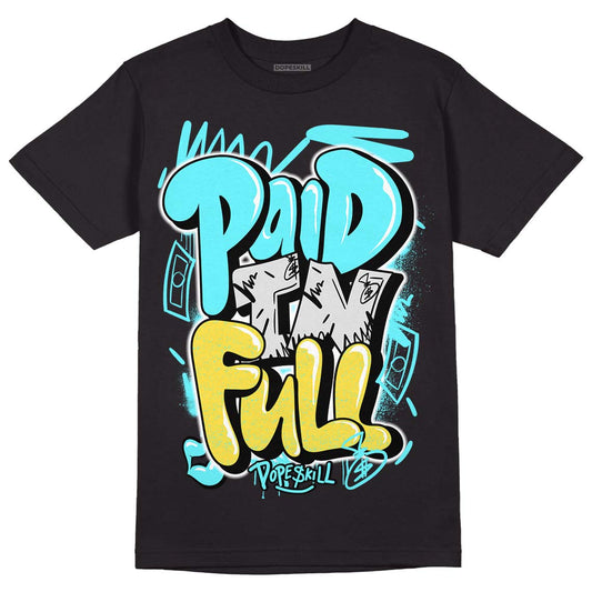 Aqua 5s DopeSkill T-Shirt New Paid In Full Graphic