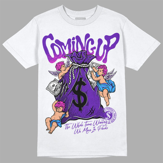 Dunk Purple Championship Court White DopeSkill T-Shirt Money Bag Coming Up Graphic