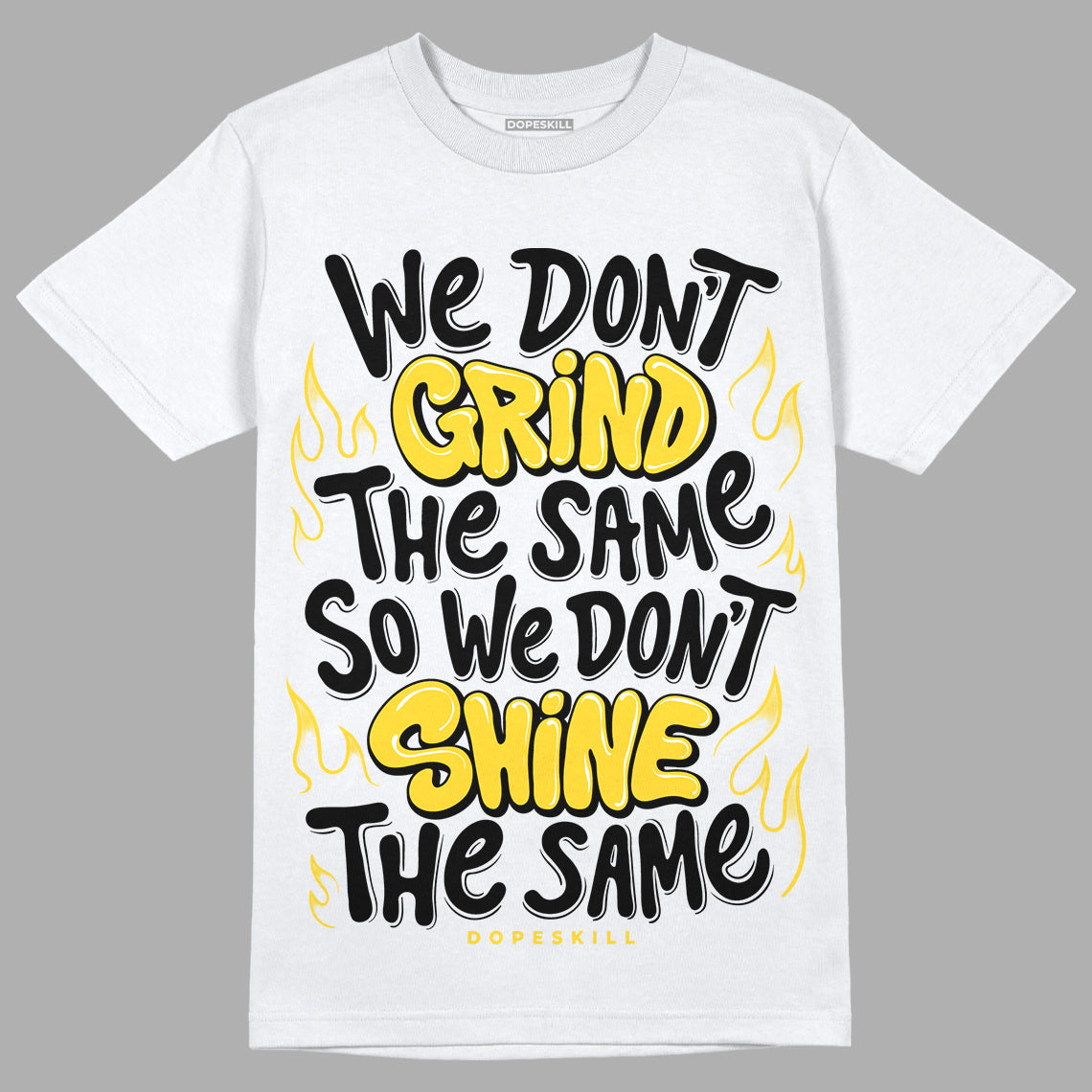 Black Tour Yellow AJ 4 Thunder DopeSkill T-Shirt Grind Shine Graphic
