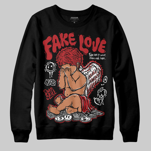 Black Toe Reimagined 1s DopeSkill Sweatshirt False Love Graphic