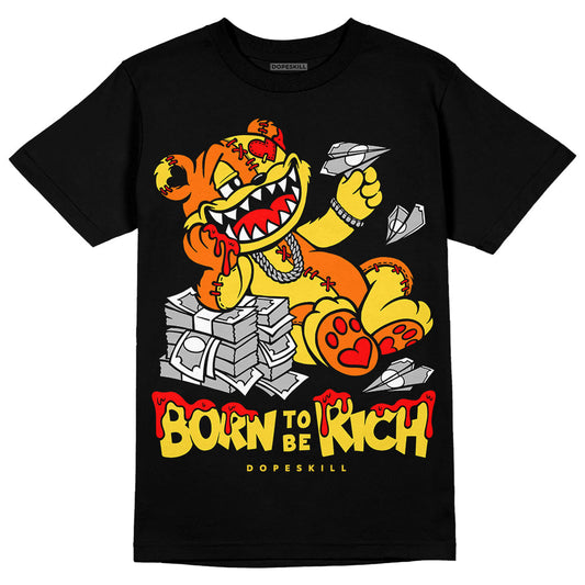 Black Tour Yellow AJ 4 Thunder DopeSkill Unisex T-Shirt Born To Be Rich Graphic