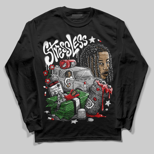Black Cement 3s DopeSkill Long Sleeve T-Shirt Stressless Graphic