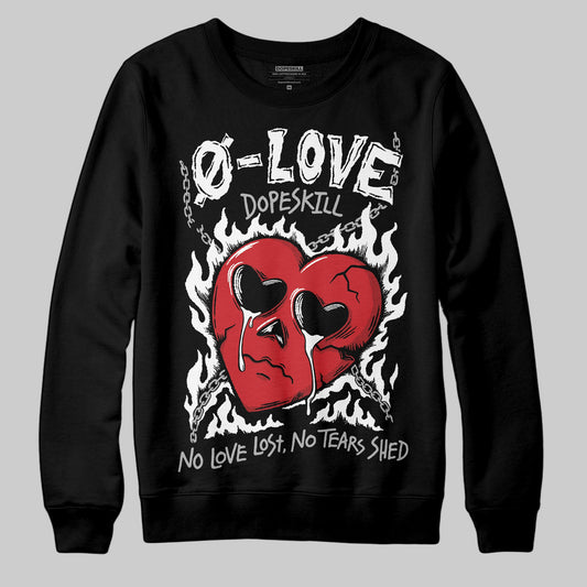 Black Cement 3s DopeSkill Sweatshirt Crying Heart Graphic