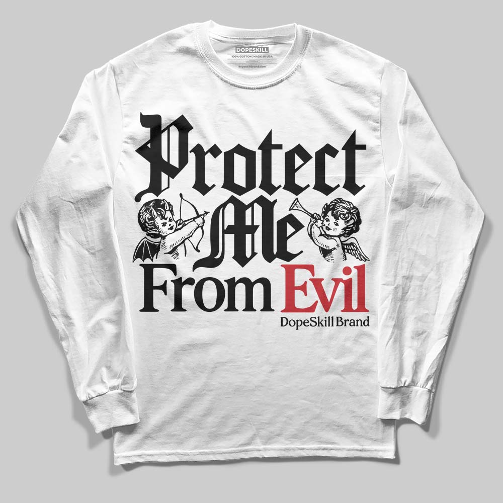 Black Metallic Reimagined 5s DopeSkill Long Sleeve T-Shirt Protect Me From Evil Graphic
