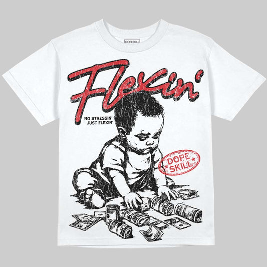 Fire Red 3s DopeSkill Oversize Print T-Shirt Flexin' Graphic